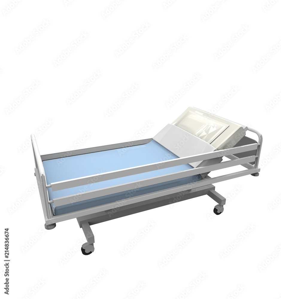 3d illustration of medical bed 3d illustration of medical bed