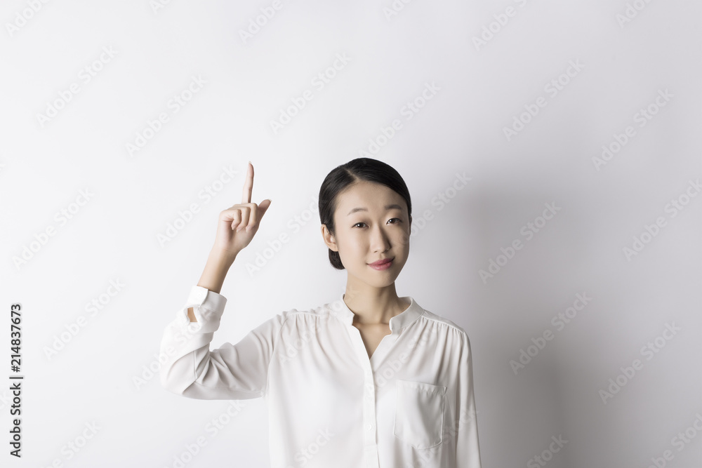 Young woman, bussines portrait on white background Young woman, bussines portrait on white background