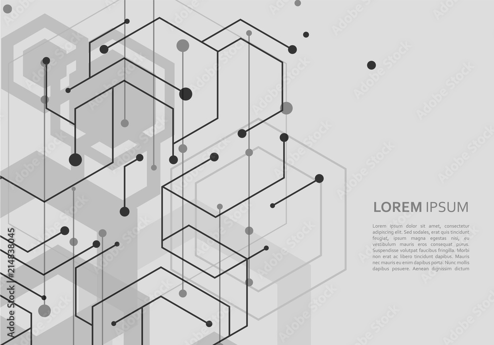 Geometric abstract background with hexagons Geometric abstract background with hexagons