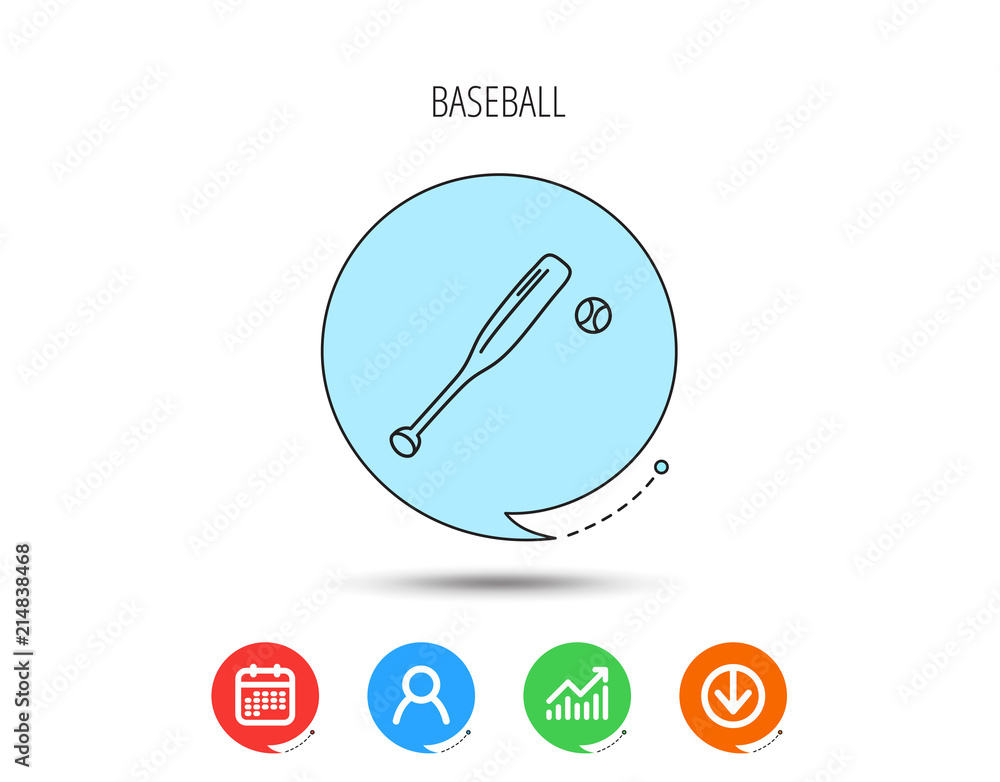 Baseball bat with ball icon. Professional sport. Baseball bat with ball icon. Professional sport.