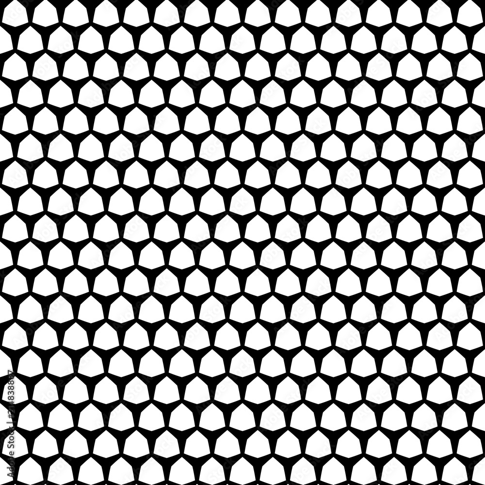 Monochrome Geometric Seamless Pattern. Black and white style pattern. art