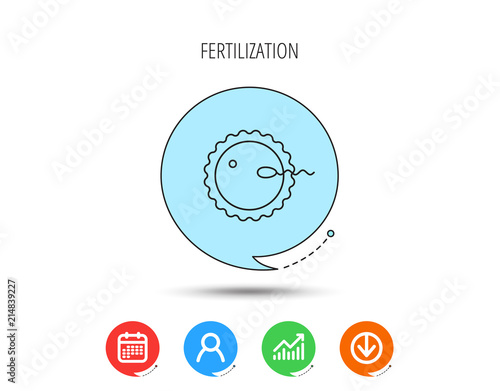 Fertilization icon. Pregnancy sign.