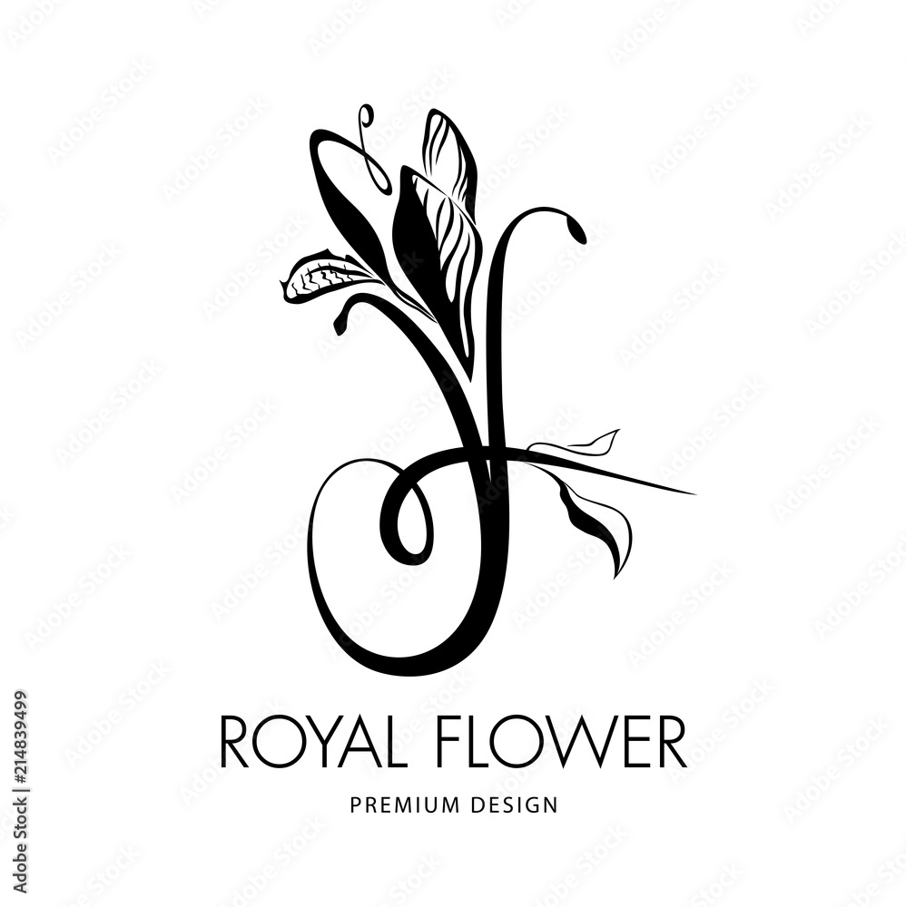 Fuchsia flower logo design – AYA Templates