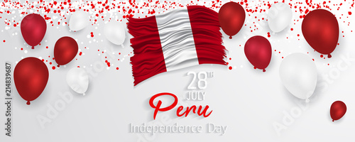 Independence Day of Peru vector.