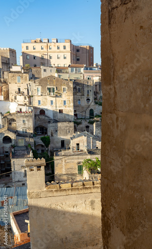 European Capital of Culture in 2019 year, streets of ancient city of Matera, capital of Basilicata, Southern Italy in early morning