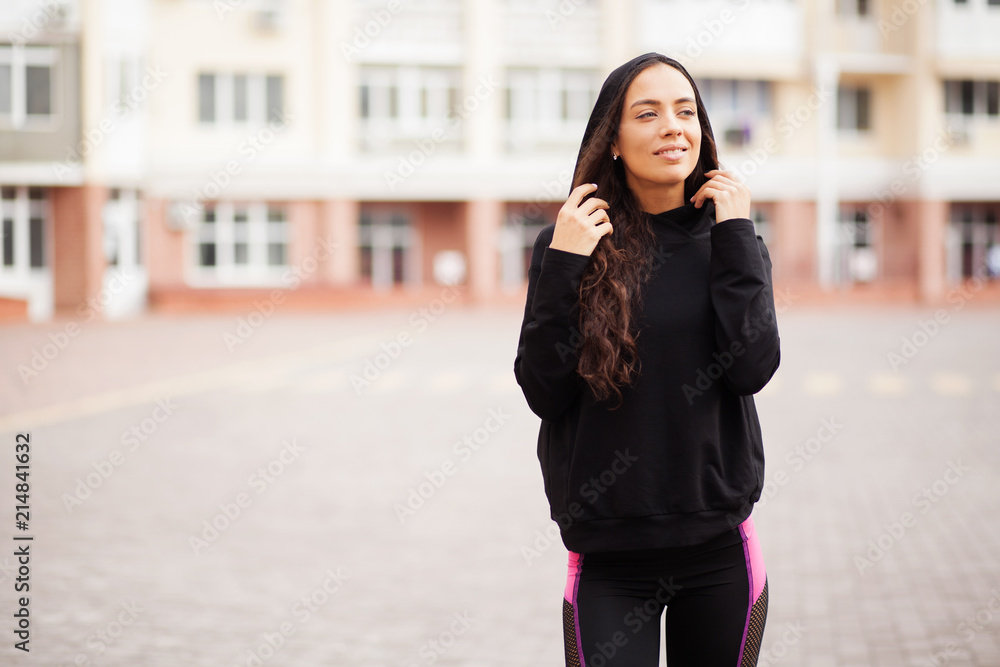 Outdoor portrait of a beautiful sporty woman Outdoor portrait of a beautiful sporty woman