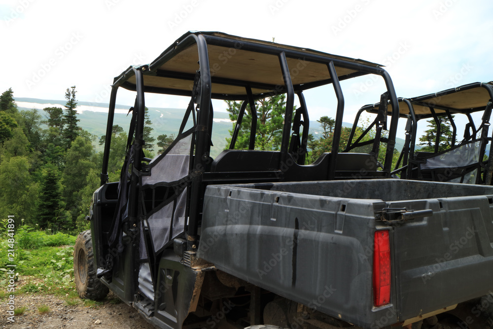 An image of an all-terrain vehicle for mountain travel.