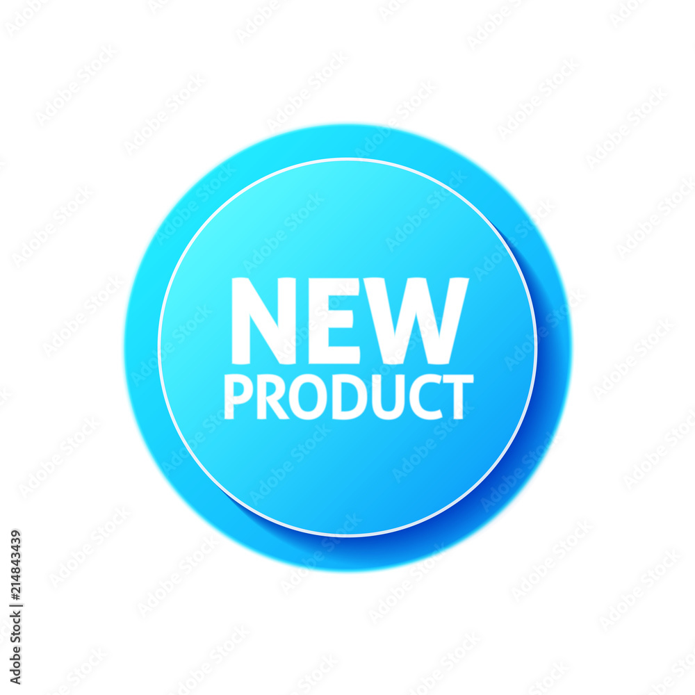 New product circular icon on white background New product circular icon on white background
