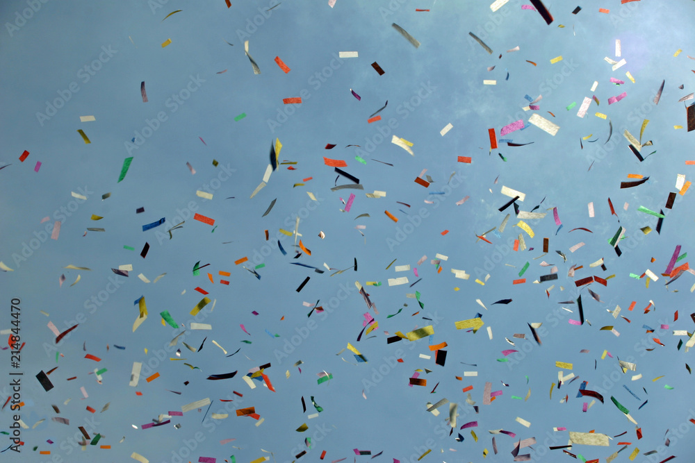 Tickertape released at an event