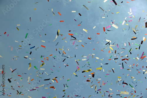 Bilde på lerret Tickertape released at an event
