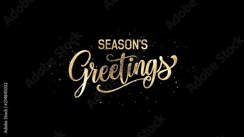 Seasons Greeting Intro Text + Alpha Channel