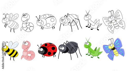 Coloring book page for preschool children