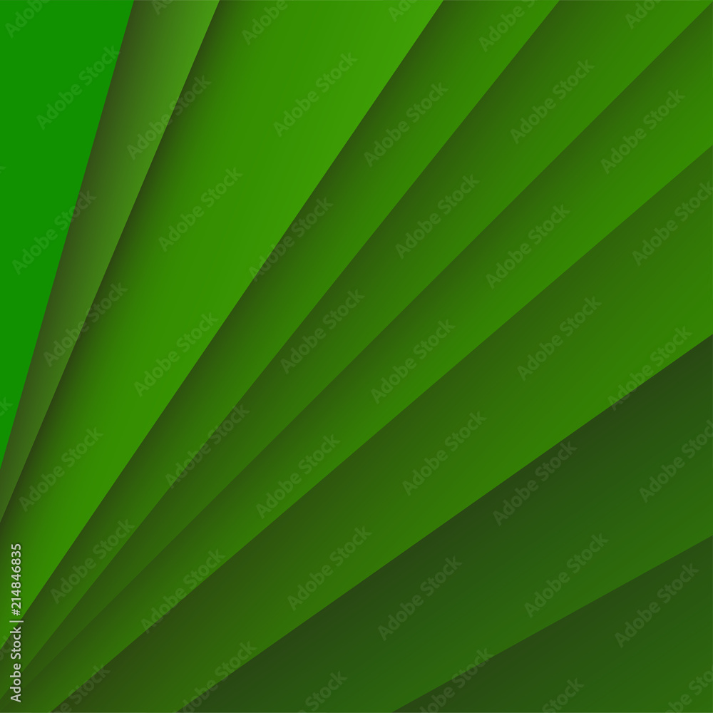 Fototapeta premium Abstract vector background with overlap green lines