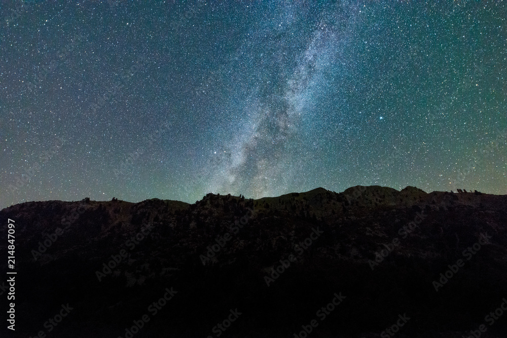Milky Way on the mountains of Acheloos Valley 
