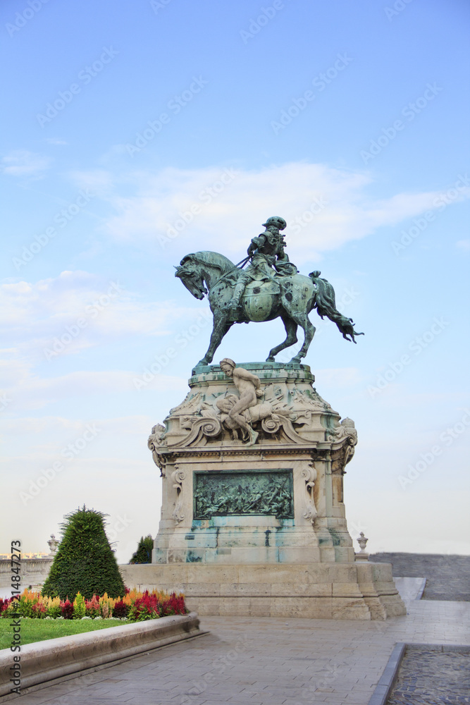 Monument to Eugene of Savoy near the Royal Palace of Budapest, Hungary