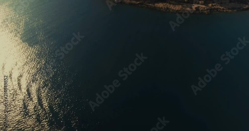 Cinematic Aerial tilt up revealing Manoel Island