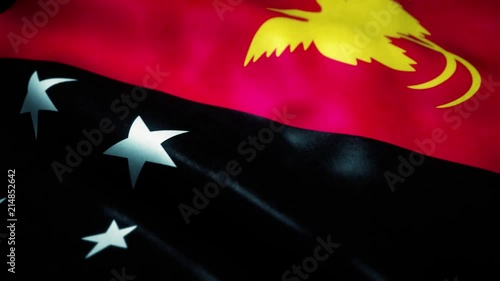 Waving Flag of Papa New Guinea