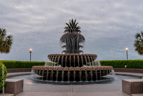Straight View of Pineapple Fountain in Charleston
