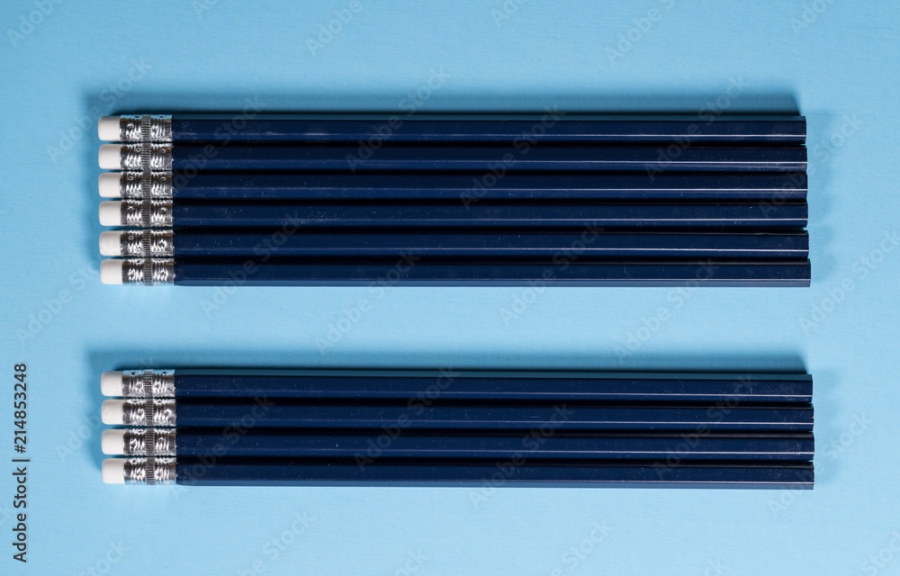Set of new pencils aligned with copy space for message Set of new pencils aligned with copy space for message