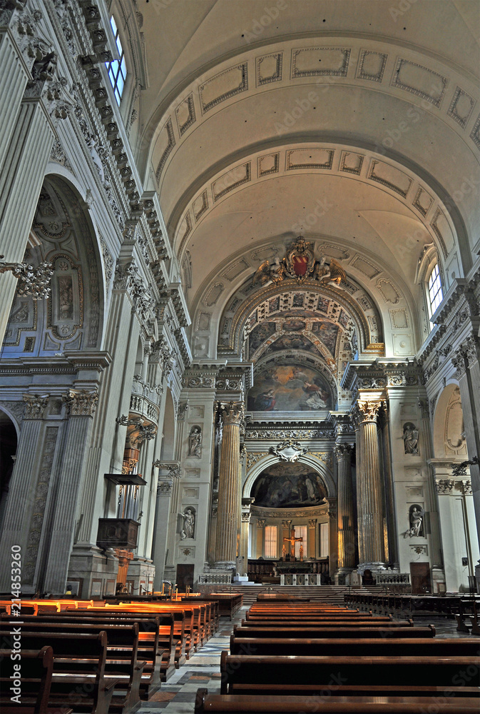 Bologna, Italy, Saint Peter Cathedral  interior.  