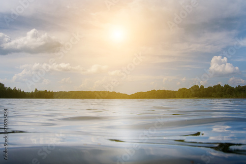 Summer  on the lake at sunny day.