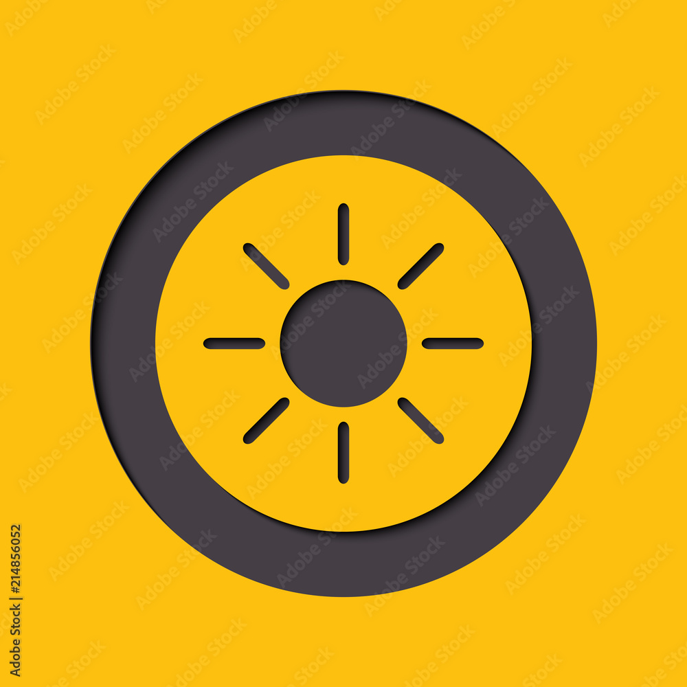 Sun icon. Flat design style Sun icon. Flat design style