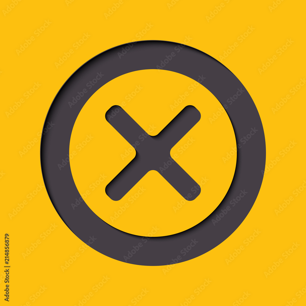 Remove, delete, x icon in flat style Remove, delete, x icon in flat style