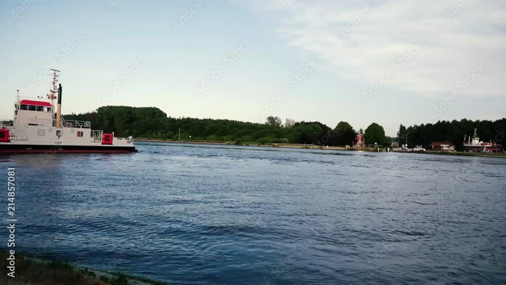 timelapse of little ferry crossing the kiel canal timelapse of little ferry crossing the kiel canal
