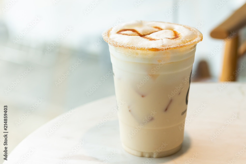 Ice Coffee, energy to work in the morning. Have a break, food and beverage concept. Ice Coffee, energy to work in the morning. Have a break, food and beverage concept.