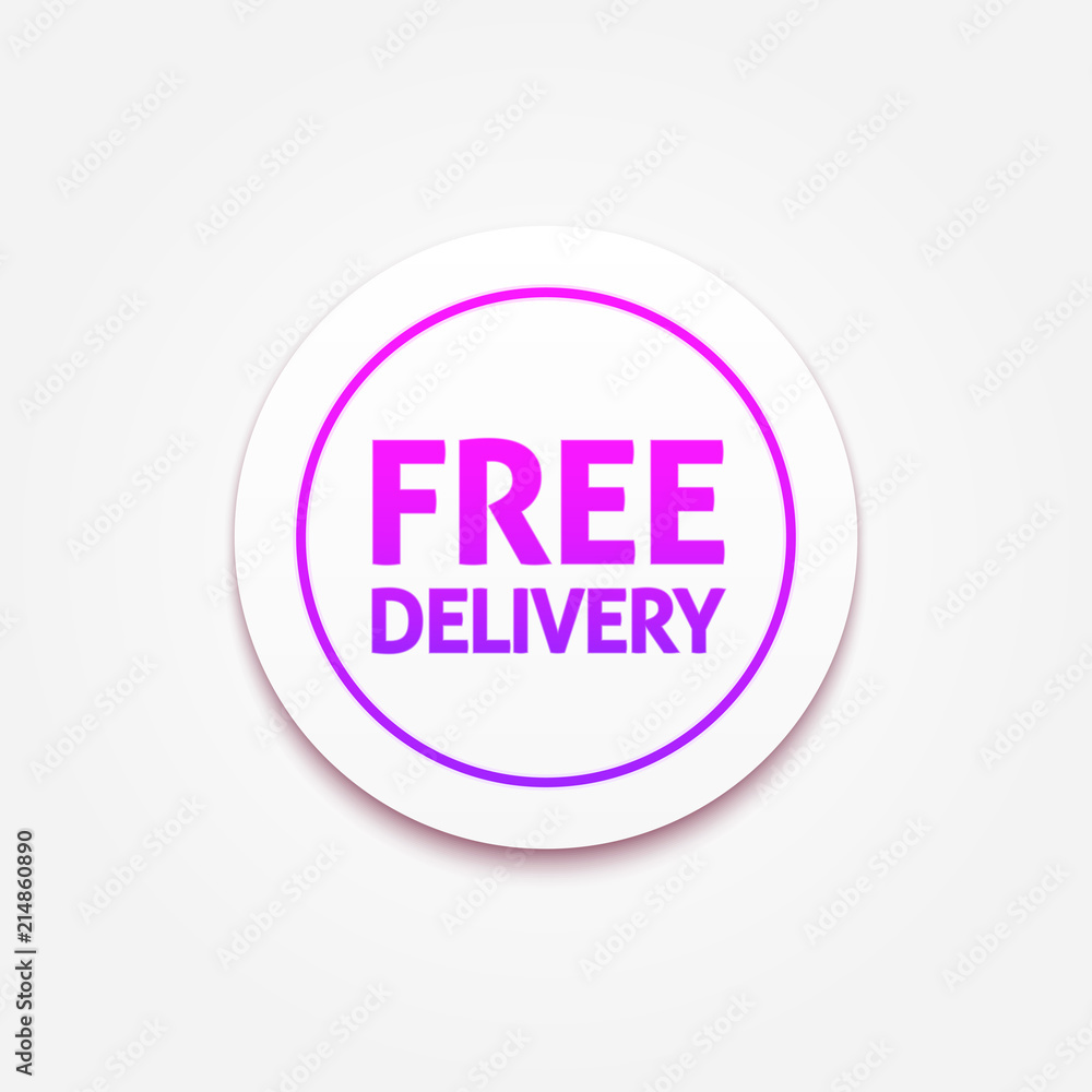 Free delivery circular icon on white background Free delivery circular icon on white background