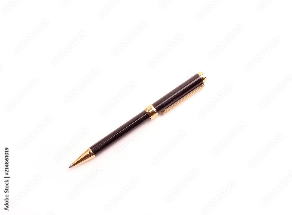 stylish ballpoint pen.isolated on a white background. stylish ballpoint pen.isolated on a white background.