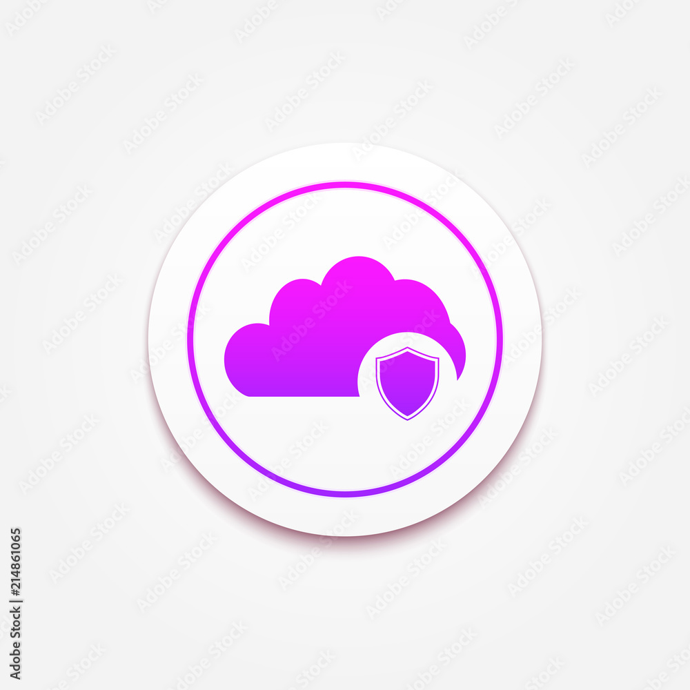 Cloud Protection Icon : Cloud Computing Concept Cloud Protection Icon : Cloud Computing Concept