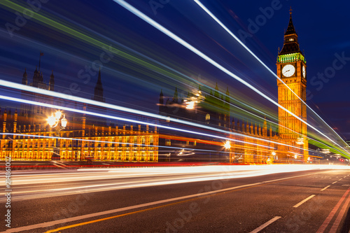 The Houses of Parliament and Big Ben at night