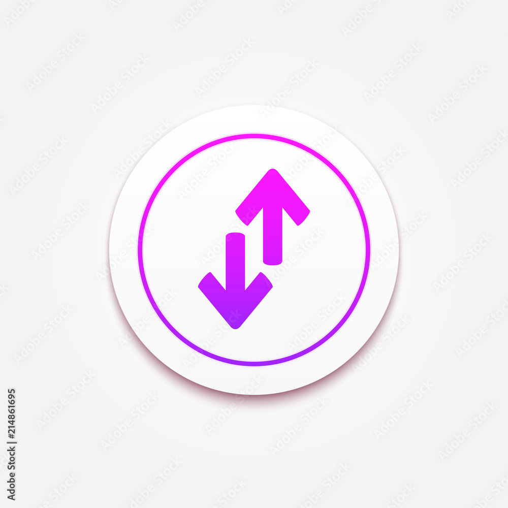 Exchange icon. Up and down arrows Exchange icon. Up and down arrows