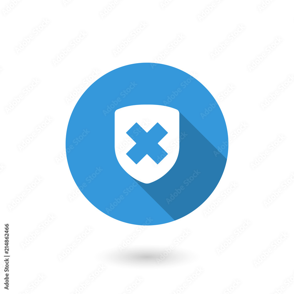 Cross shield icon. Security shield symbol on white background. illustration Cross shield icon. Security shield symbol on white background. illustration