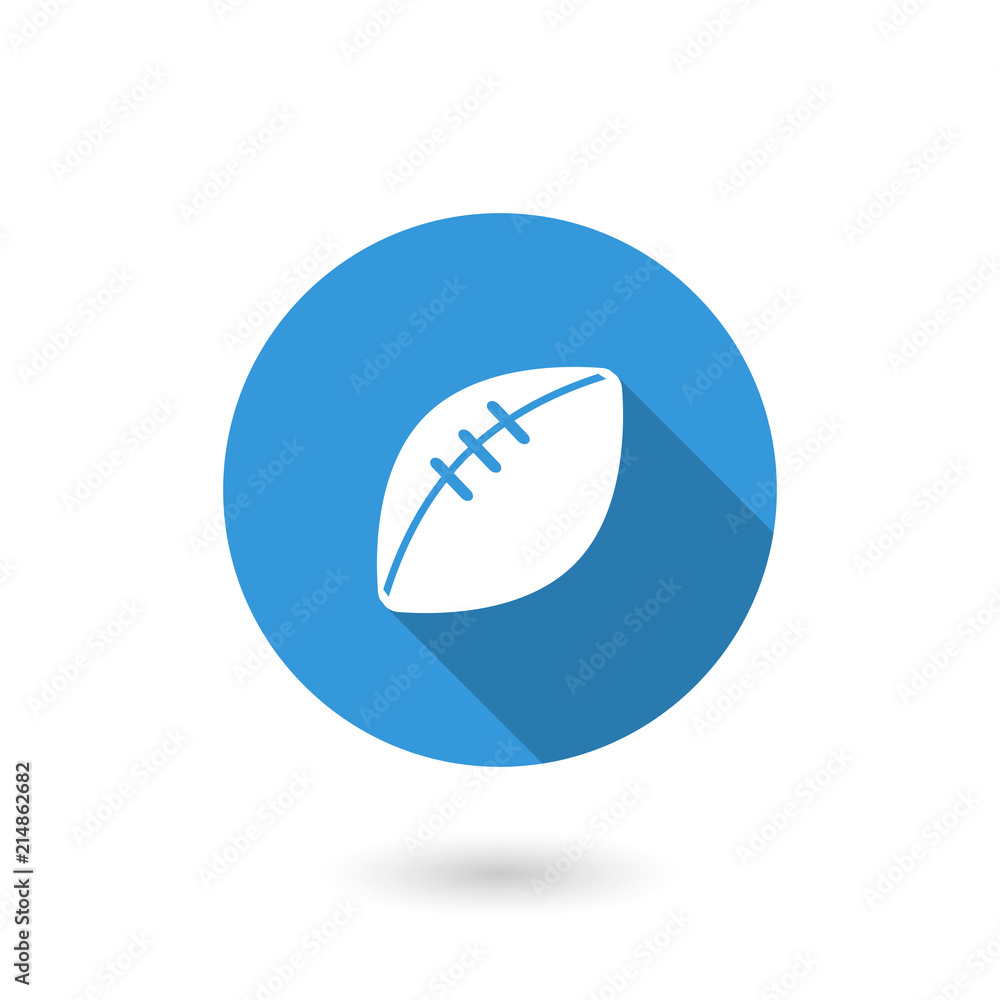 Sport american football icon isolated on white background. Flat design style modern illustration. Isolated on white color background. Flat long shadow icon. Elements in flat design Sport american football icon isolated on white background. Flat design style modern illustration. Isolated on white color background. Flat long shadow icon. Elements in flat design