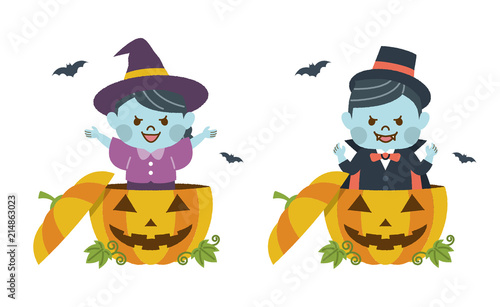 ハロウィン　男女