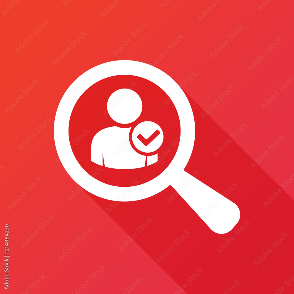 Looking For Someone Qualify. Flat icon design with long shadow Looking For Someone Qualify. Flat icon design with long shadow