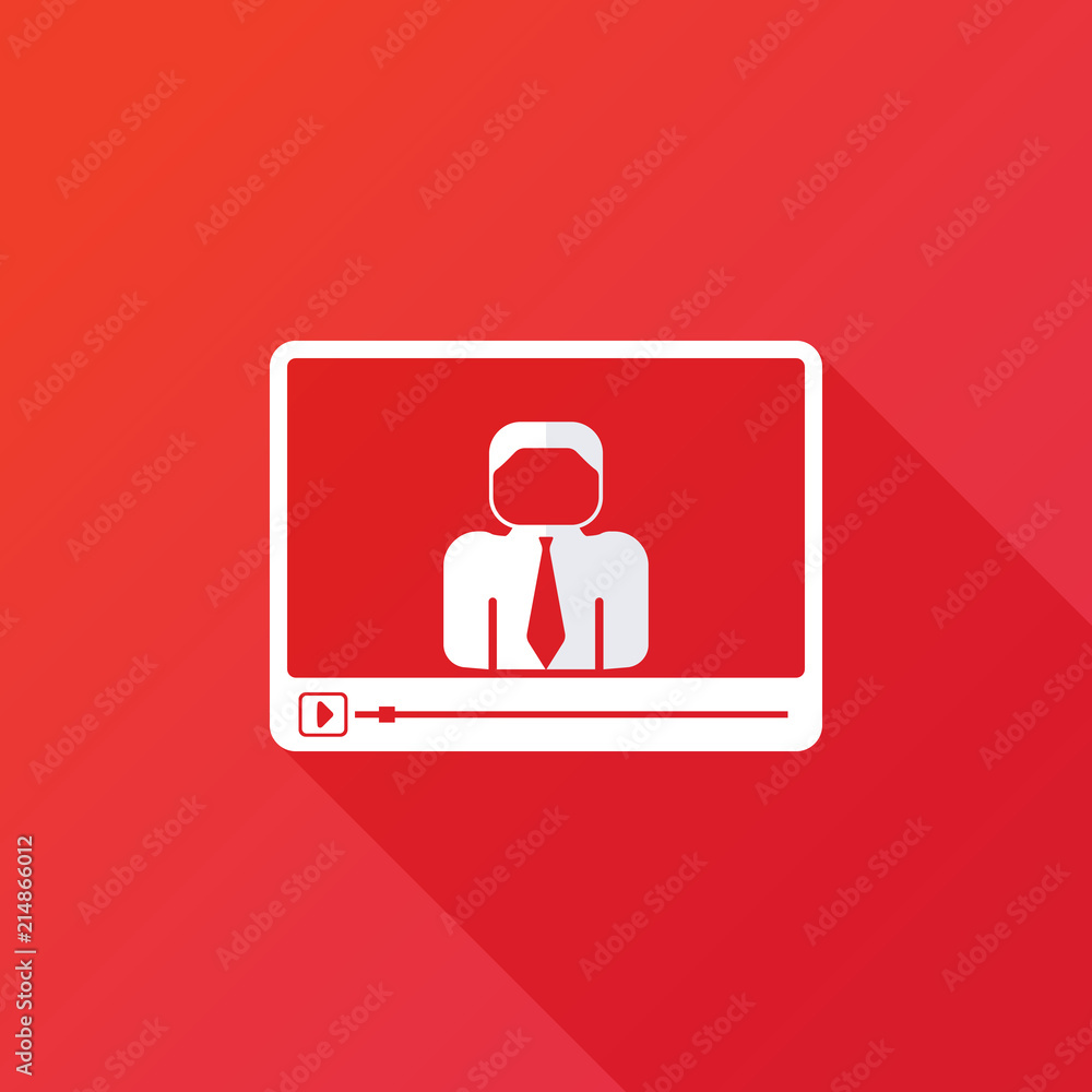 video conference, online meeting. illustration flat design with long shadow video conference, online meeting. illustration flat design with long shadow