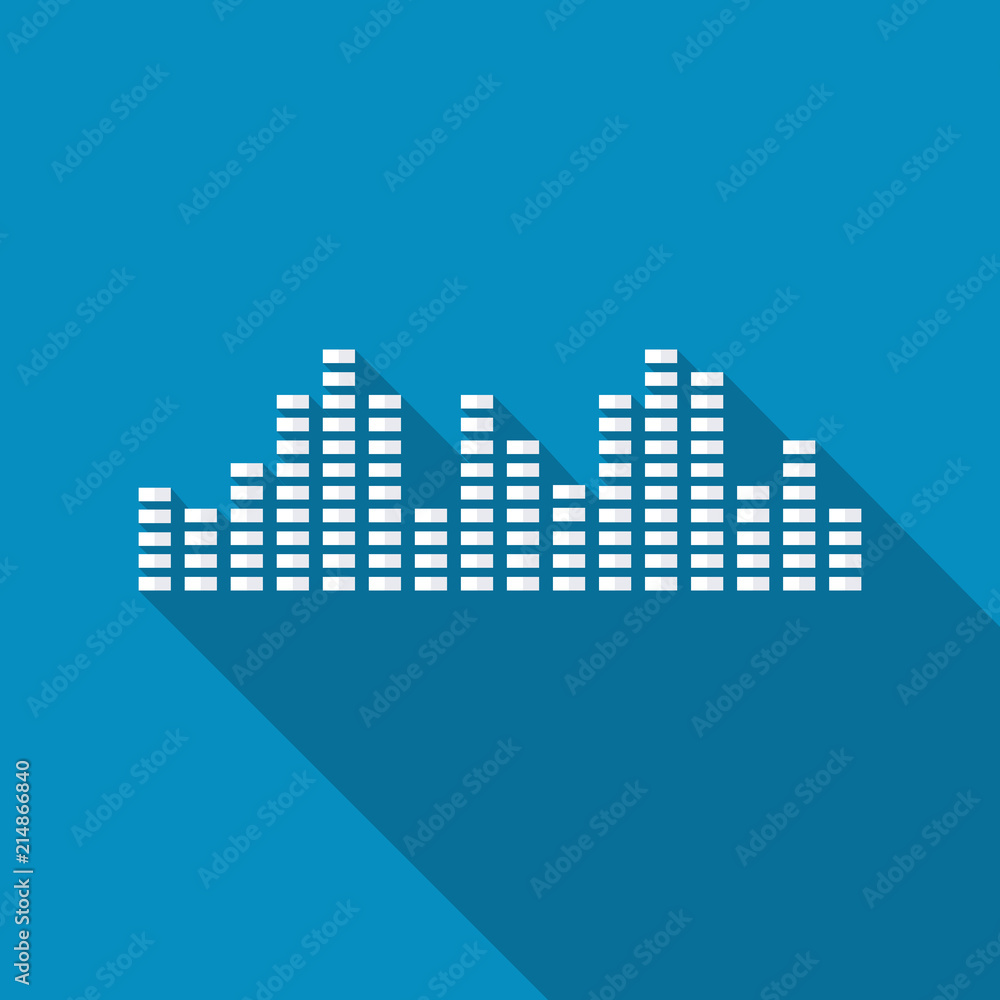 Music sound wave | Music bars icon. illustration. Flat design style