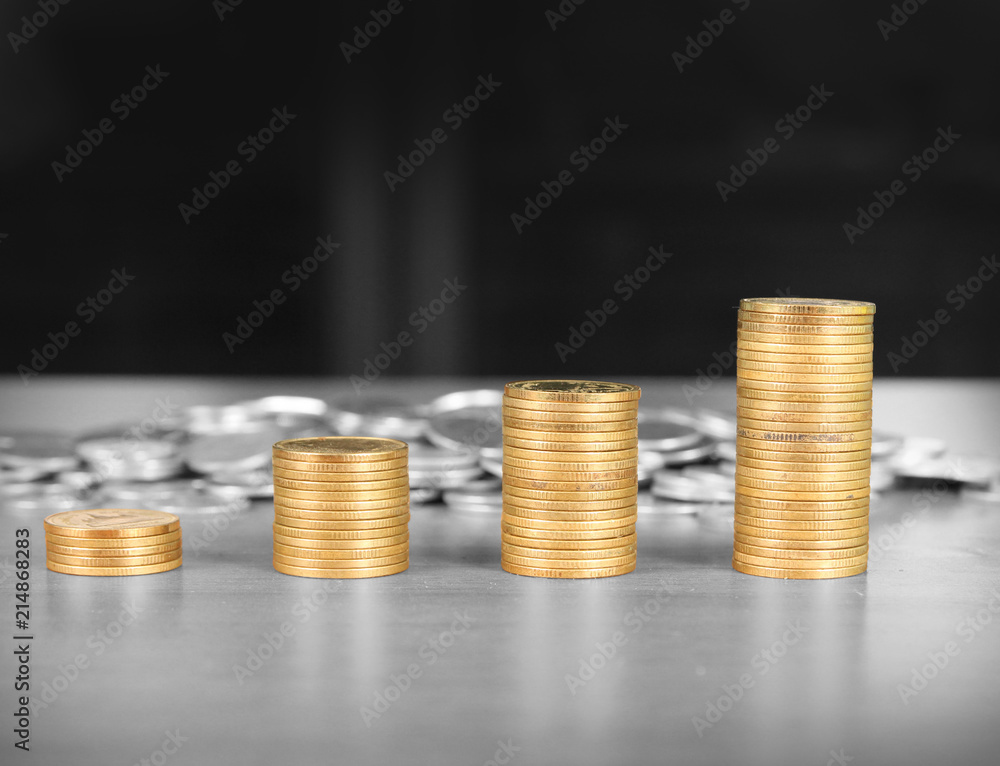 graph coins stock finance and business graph coins stock finance and business