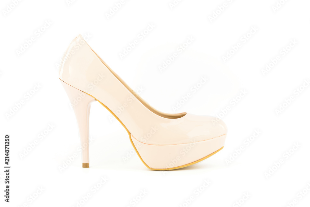 woman heel shoes white background woman heel shoes white background