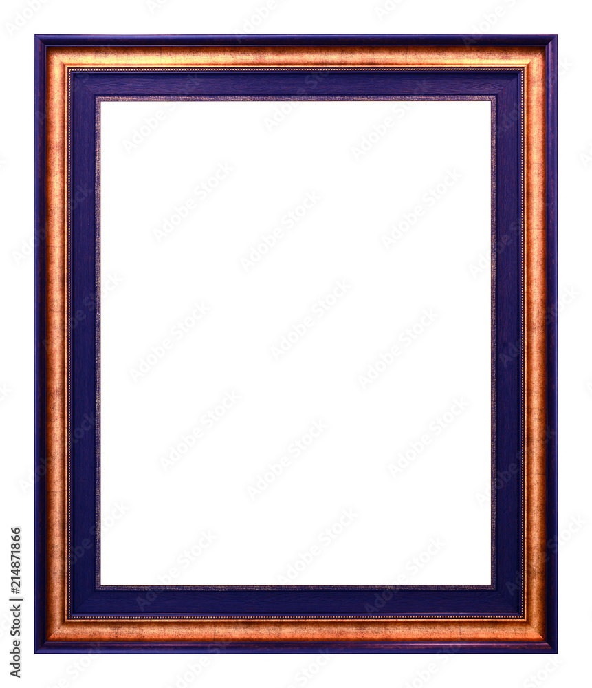 Antique gold and and violet frame isolated on the white background Antique gold and and violet frame isolated on the white background