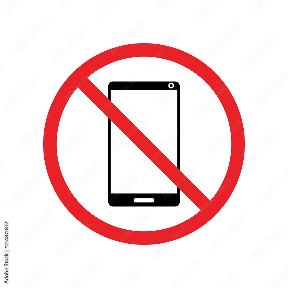 No Phone icon vector. No Phone sign Isolated on white background. Flat style for graphic design, logo, Web, UI, mobile app, EPS10 No Phone icon vector. No Phone sign Isolated on white background. Flat style for graphic design, logo, Web, UI, mobile app, EPS10