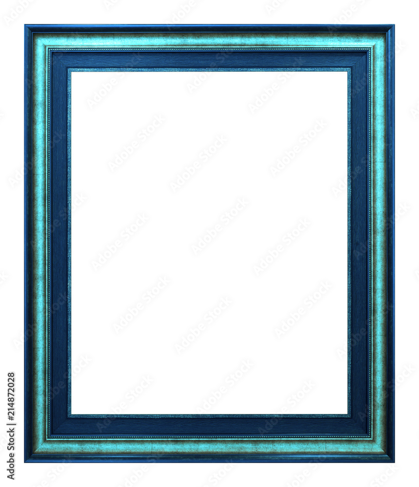 Antique blue frame isolated on the white background Antique blue frame isolated on the white background