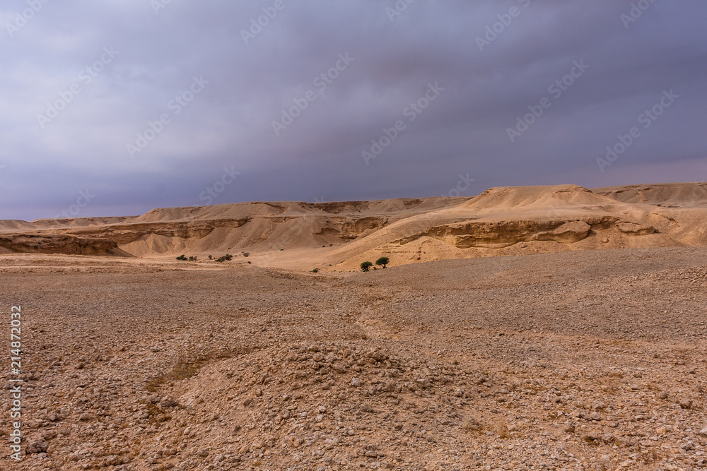 A desert landscape south-east of Riyadh, Saudi Arabia