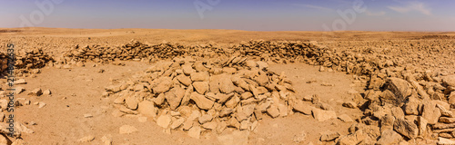 The remnants of the Neolithic grave tomb near Riyadh