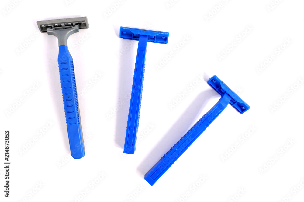 Shaving with a white background.