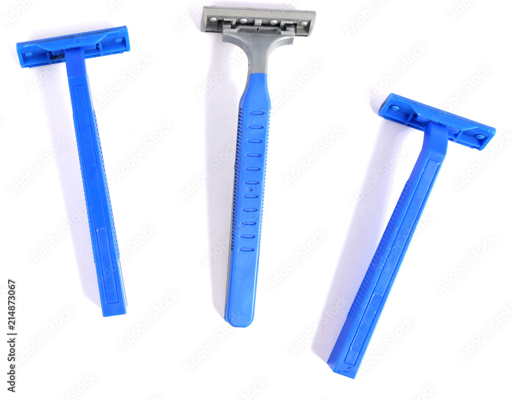 Shaving with a white background.