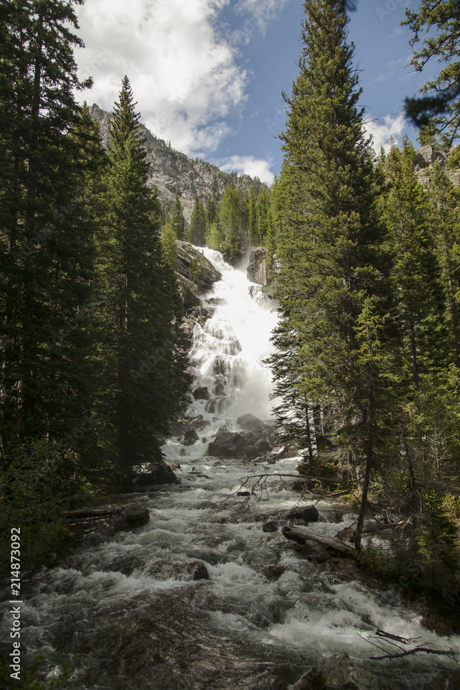 Teton National Park Waterfall 